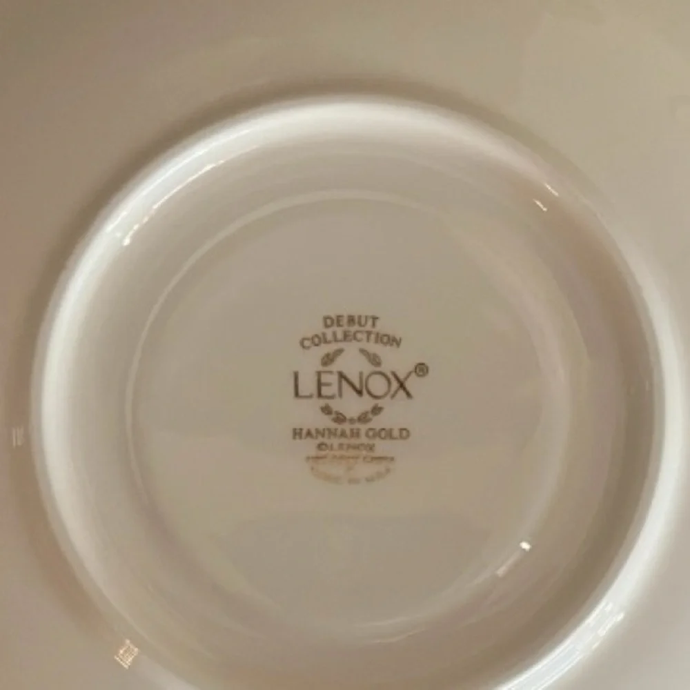Lenox Hannah Gold Coffee / Tea Cup and Saucer | Discontinued